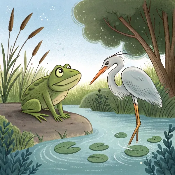 Чапля та жабка