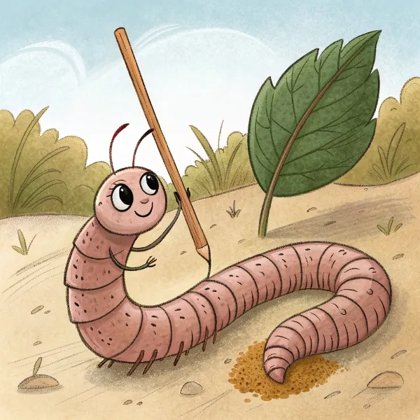 Черв’ячок Ельвіра  малює