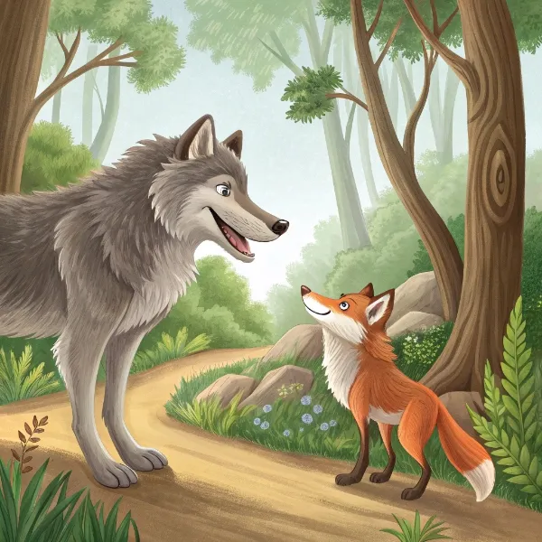 Два вовки й лис
