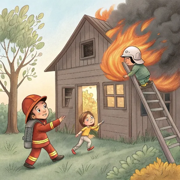Герой Порятун. Пожежа