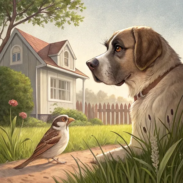 Горобець і Пес