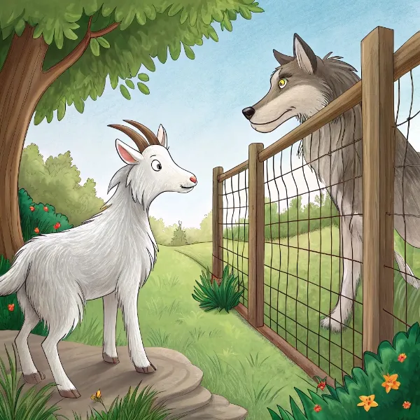 Як Коза не повірила Вовку: Коротка повчальна казка про тварин
