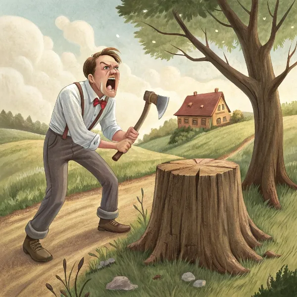 Як пан гавкав на старого пня