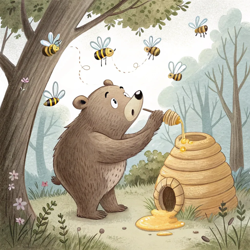 Казка вигадка смішна про ведмедя – ласуна