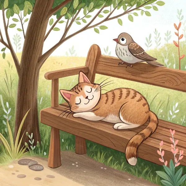 Котик Пацик і горобчик