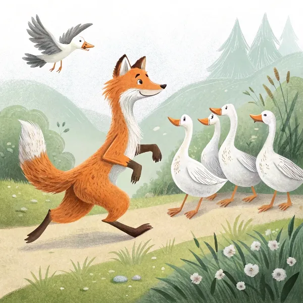 Лисиця й гуси