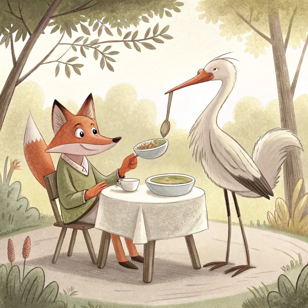 Лисиця й Журавель