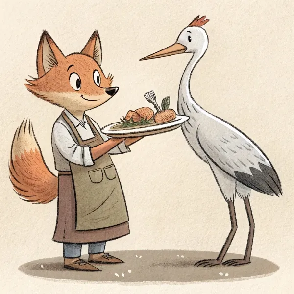 Лисичка і журавель