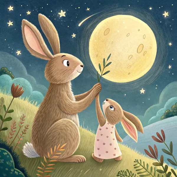 Люблю аж до Місяця: Історія Зайченятка та Зайчихи