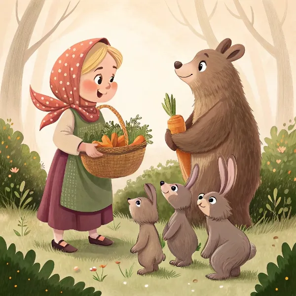 Маша і ведмідь – Догляд за маленькими зайчиками