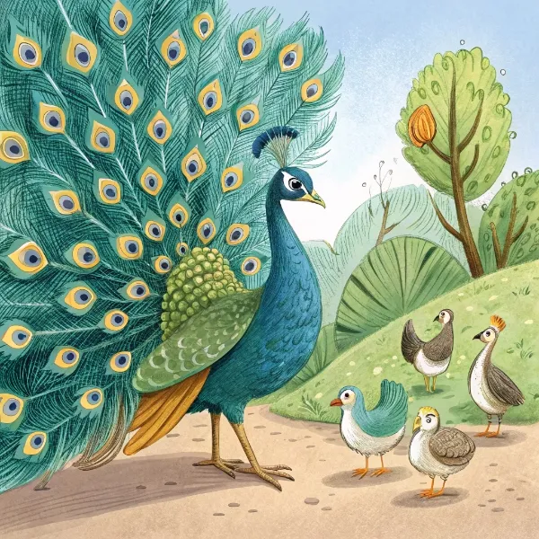 Павич і його пишне пір’я