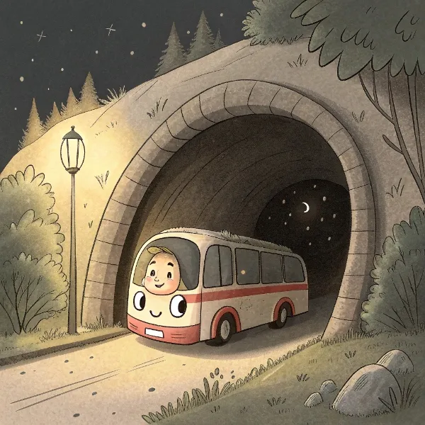 Про крихітку-автобус, який боявся темряви