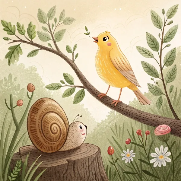 Про равлика Олівію і канарку