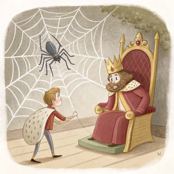 Про розумного павука та ледачого короля