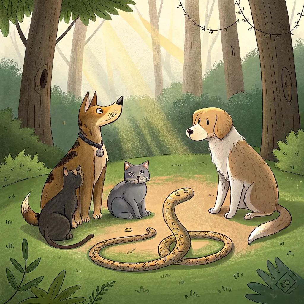 Собака, кішка і змія