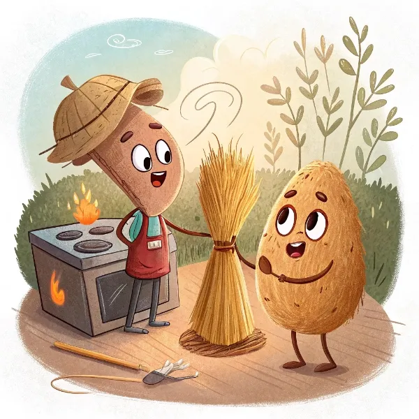 Соломинка, жарина і біб