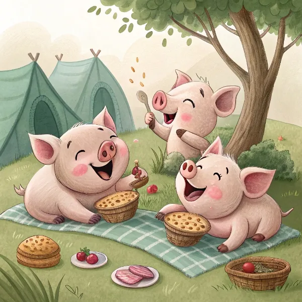 Троє поросят відпочивають