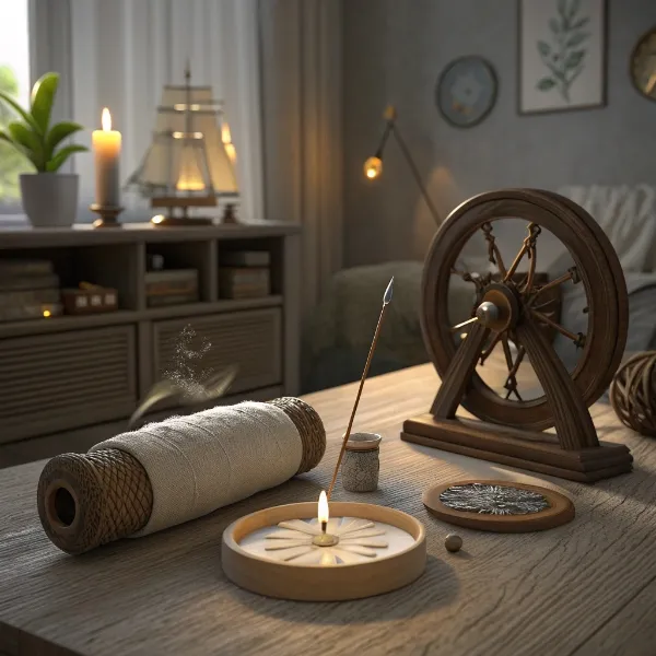 Веретено, човник і голка