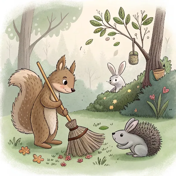 Весняне прибирання в дубовому лісі