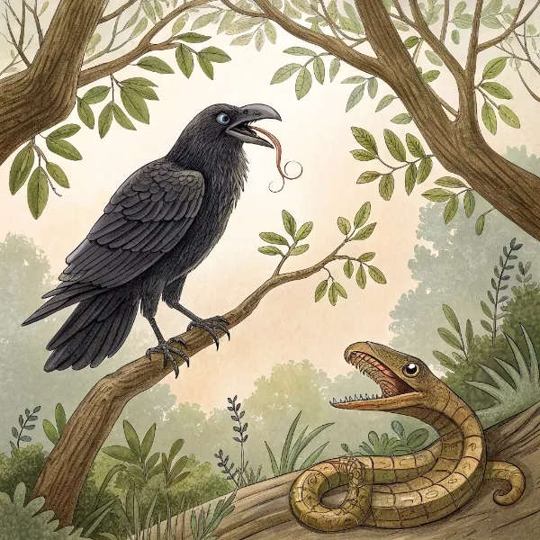 Ворона і гадюка