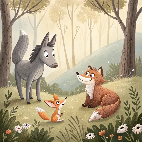 Вовк, лисиця та осел